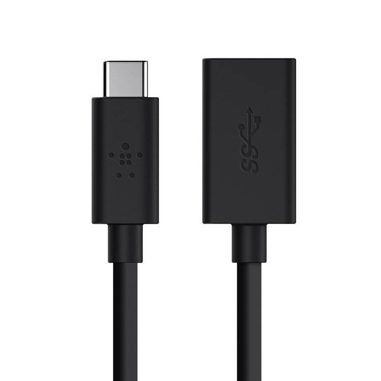 Belkin USB-A to USB-C adapter Black (British brand)