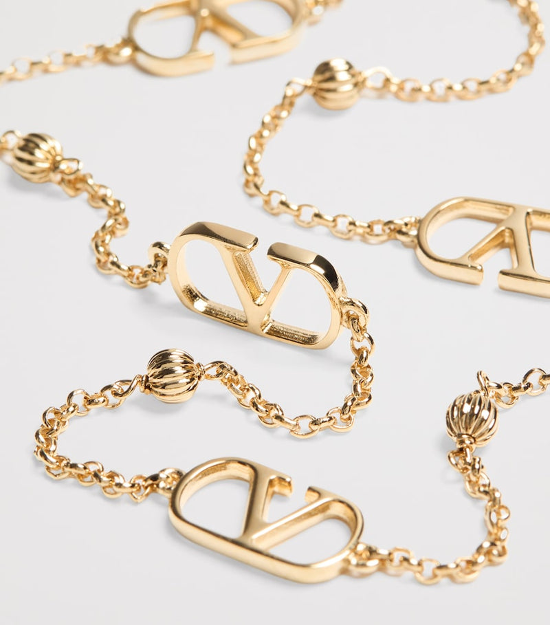 Valentino Garavani VLogo gold-tone necklace (British brand)