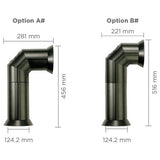 Dimplex electric stove pipe kit black 45cm, imported from the UK