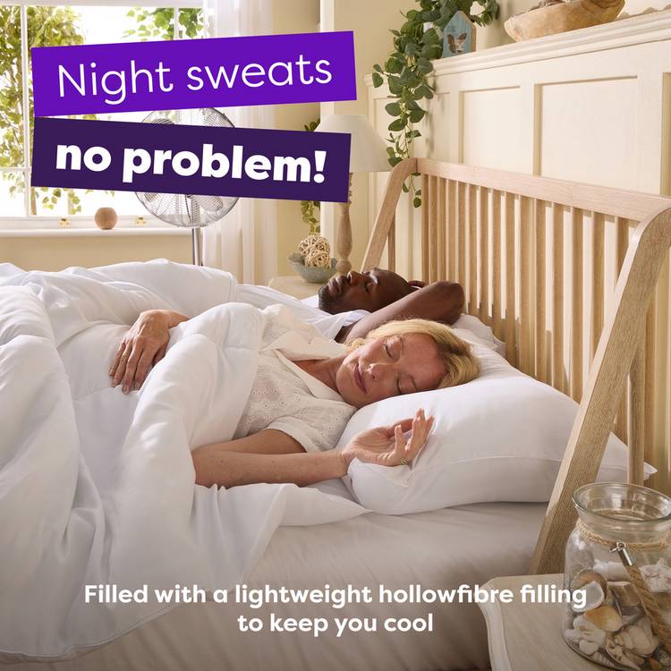 Slumberdown Summer Cool Medium Support Pillows 2 Pack, UK version