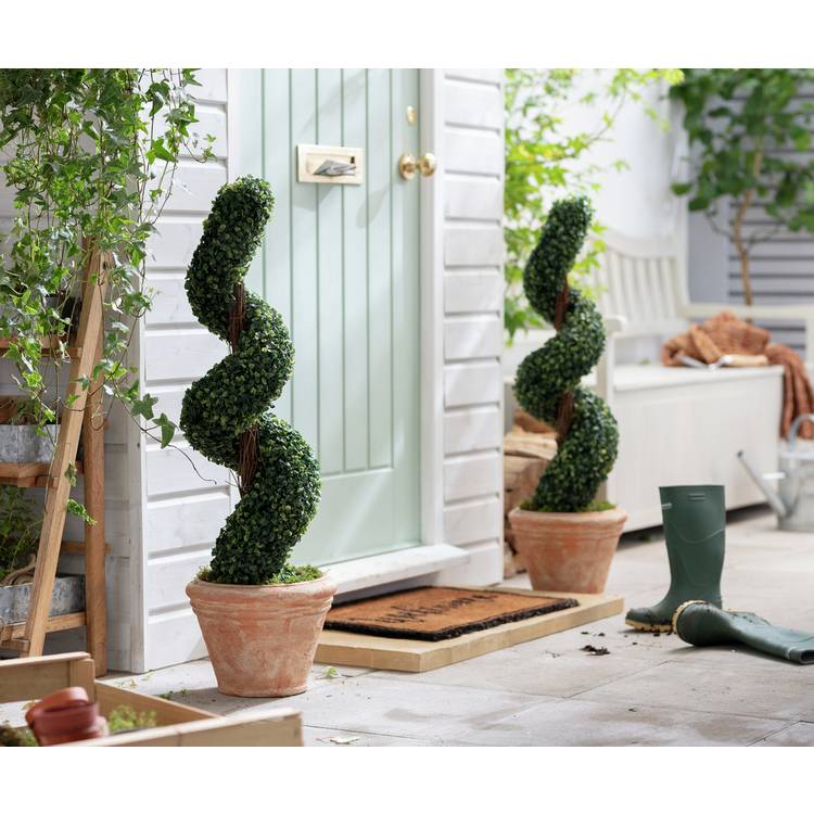 Garden XP artificial spiral trees set of 2 90cm - British product