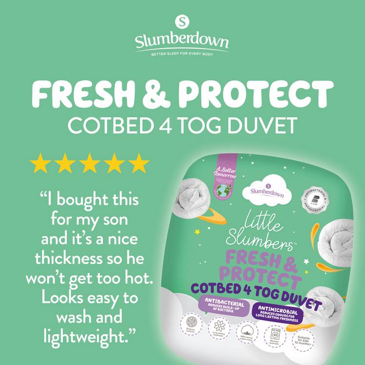 Slumberdown Anti Bacterial toddler duvet 4 tog (British brand)