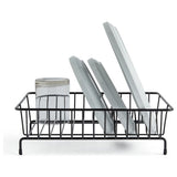 Habitat compact wire dish drainer in black - British product