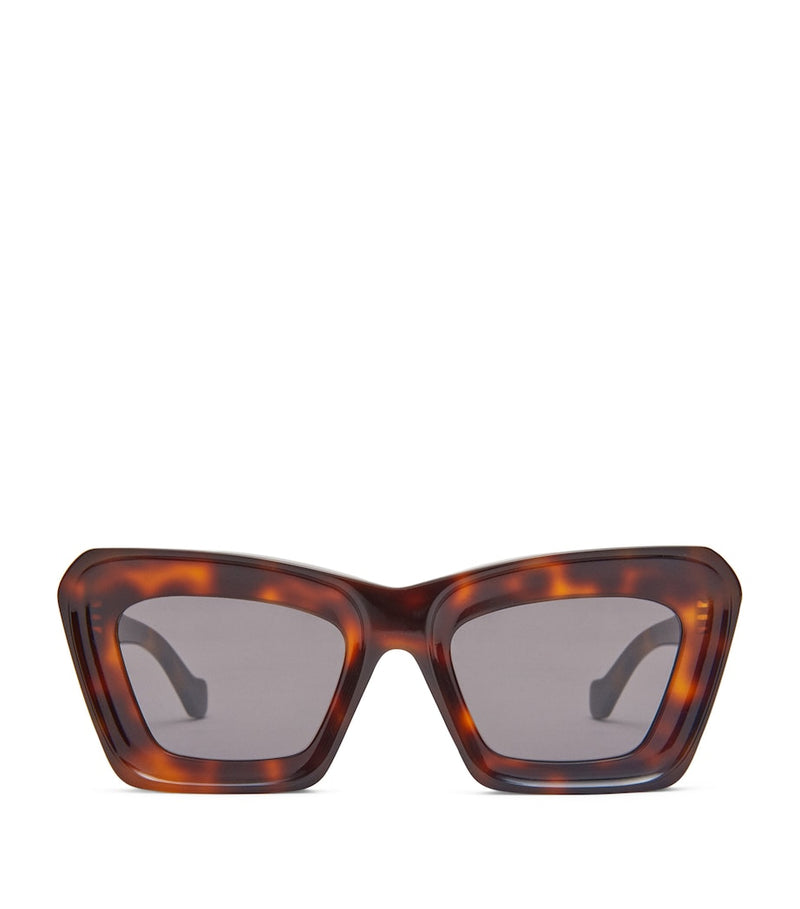Loewe cat eye sunglasses bevelled edges gold-tone plaques, UK version
