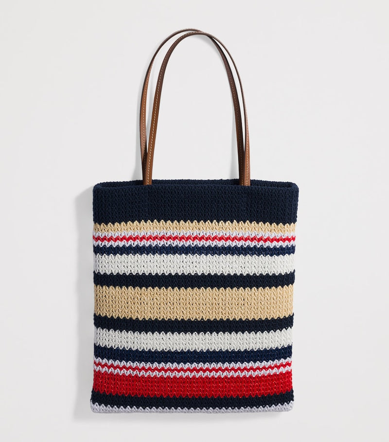 Miu Miu raffia-effect woven tote bag (British brand)