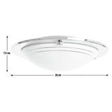 Argos Home flush ceiling light chrome, imported from the UK