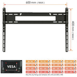 AVF flat to wall TV bracket 40-80 inch, UK version