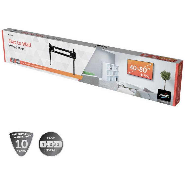 AVF flat to wall TV bracket 40-80 inch, UK version