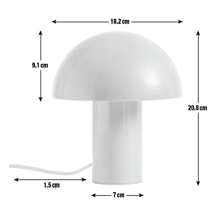 Habitat mushroom LED touch table lamp orange, imported from the UK
