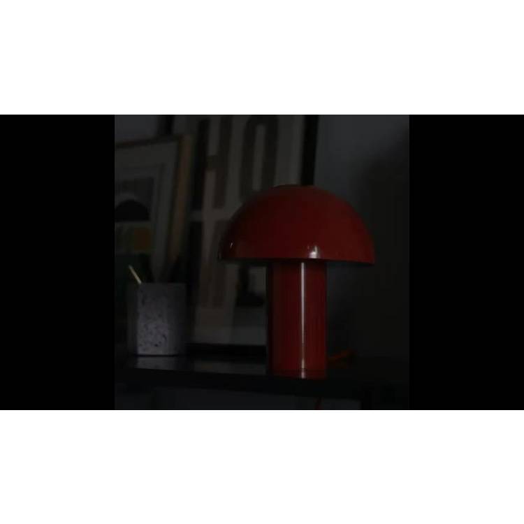 Habitat mushroom LED touch table lamp orange, imported from the UK