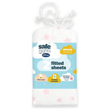 Argos Silentnight Safe Nights Nursery Pink Fitted Sheets for Moses Basket - 2 Pack- Buy online at McGrocer