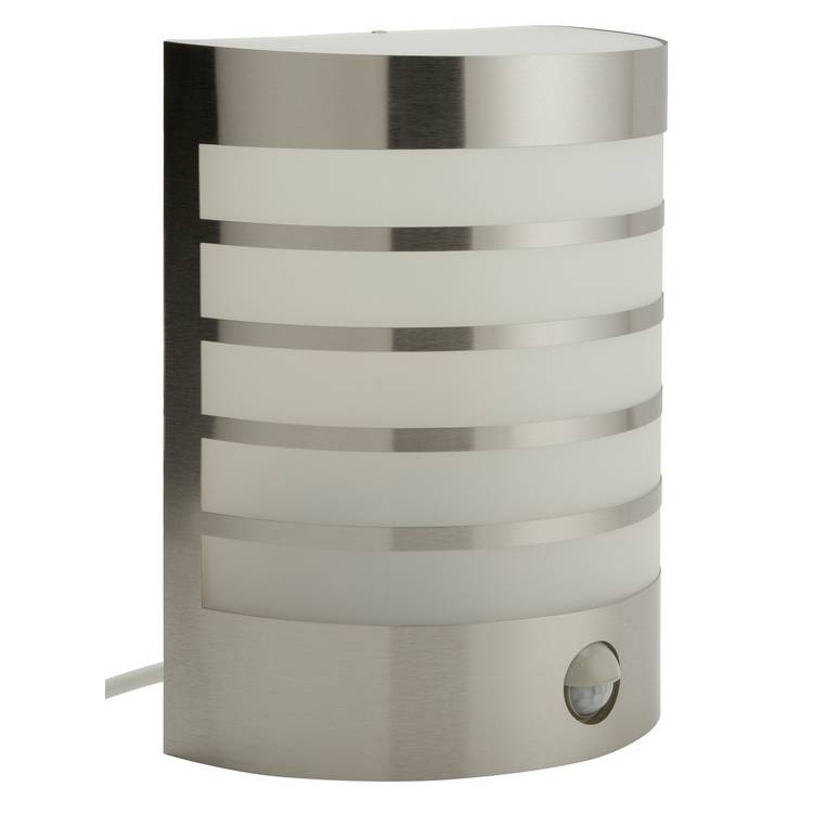 Argos Home wall lamp warm white LED steel glass, imported from the UK