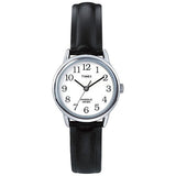 Timex Easy Reader watch white dial black leather strap - British product
