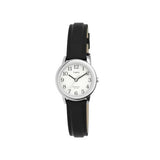 Timex Easy Reader watch white dial black leather strap - British product