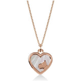 Radley London rose gold pearl dog charm necklace 41cm - British product