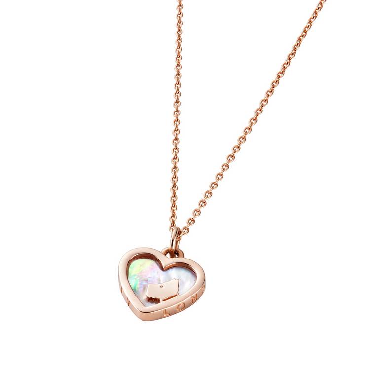 Radley London rose gold pearl dog charm necklace 41cm - British product