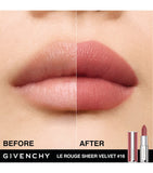 Givenchy Le Rouge Sheer Velvet Refillable Matte Lipstick, UK version