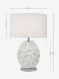 Dar Lighting White Zachary table lamp, imported from the UK