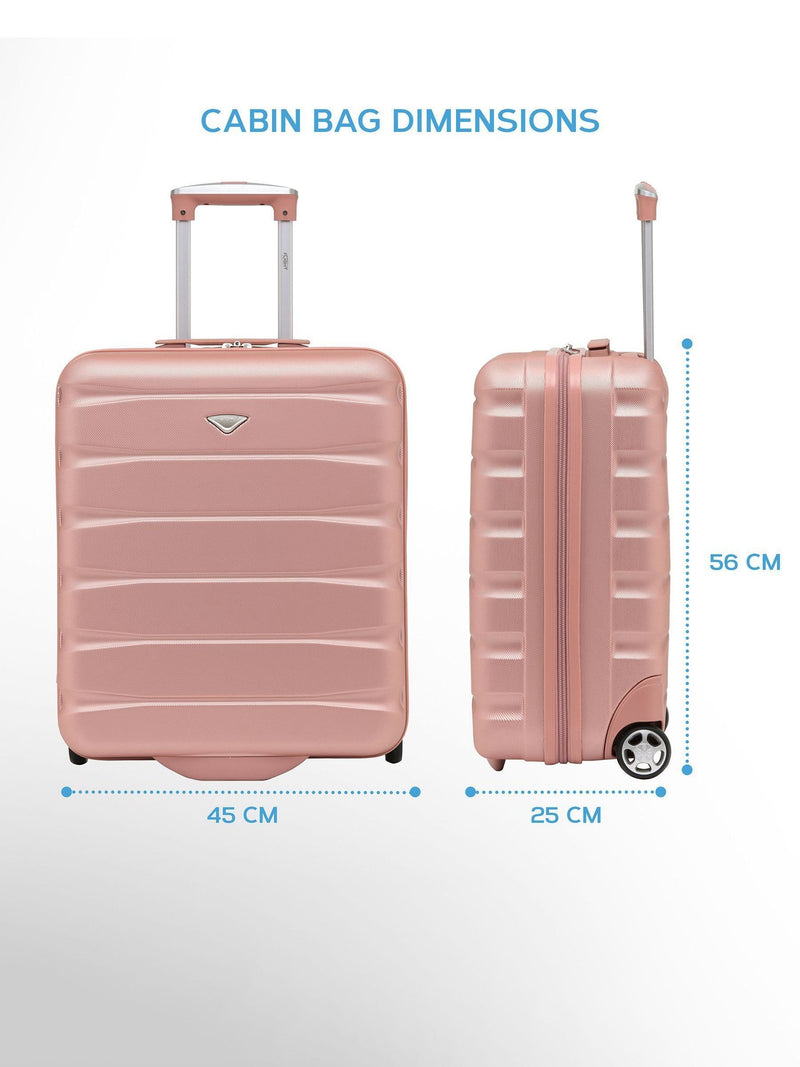 Flight Knight pink cabin luggage 56x45x25cm, imported from the UK