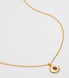 Monica Vinader gold vermeil and ruby birthstone necklace, imported from the UK