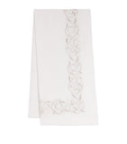 Dea linen embroidered scroll table runner 50cm x 210cm - British product