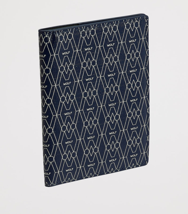 WOLF vegan passport sleeve with RFID protection and card slots (British brand)