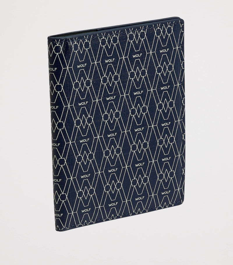 WOLF vegan passport sleeve with RFID protection and card slots (British brand)
