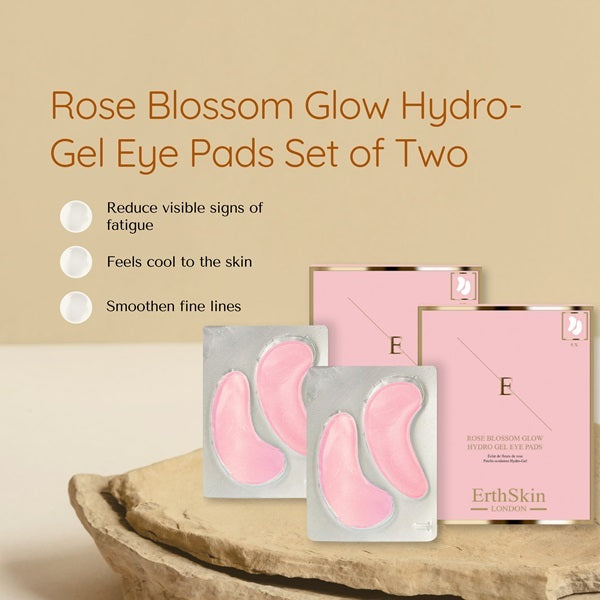 ErthSkin - 2x Rose Blossom Glow Hydro-Gel Eye Pads 5 X 2