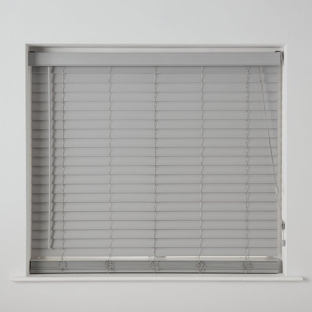 Habitat faux wood venetian blind grey 25mm slat 90cm - British product