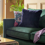Argos Habitat Plain Faux Fur Cushion Navy 43x43cm- Buy online at McGrocer