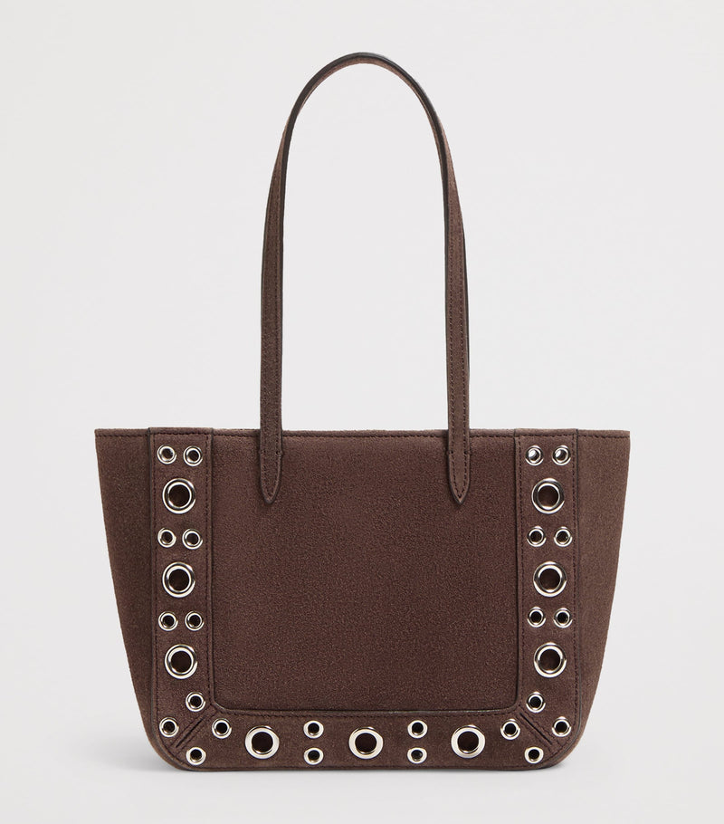 Valentino Garavani mini suede Nellcôte tote bag, imported from the UK