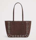 Valentino Garavani mini suede Nellcôte tote bag, imported from the UK