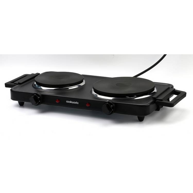 Cookworks 2500W table top double hotplate hob - British product