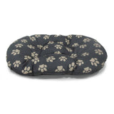 Small fleece oval dog cushion for small dogs, UK version