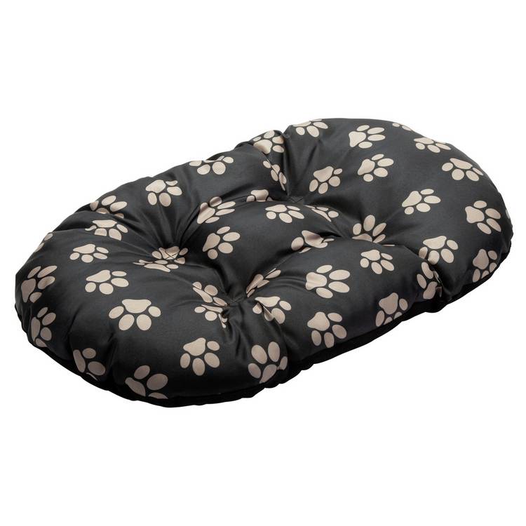 Small fleece oval dog cushion for small dogs, UK version