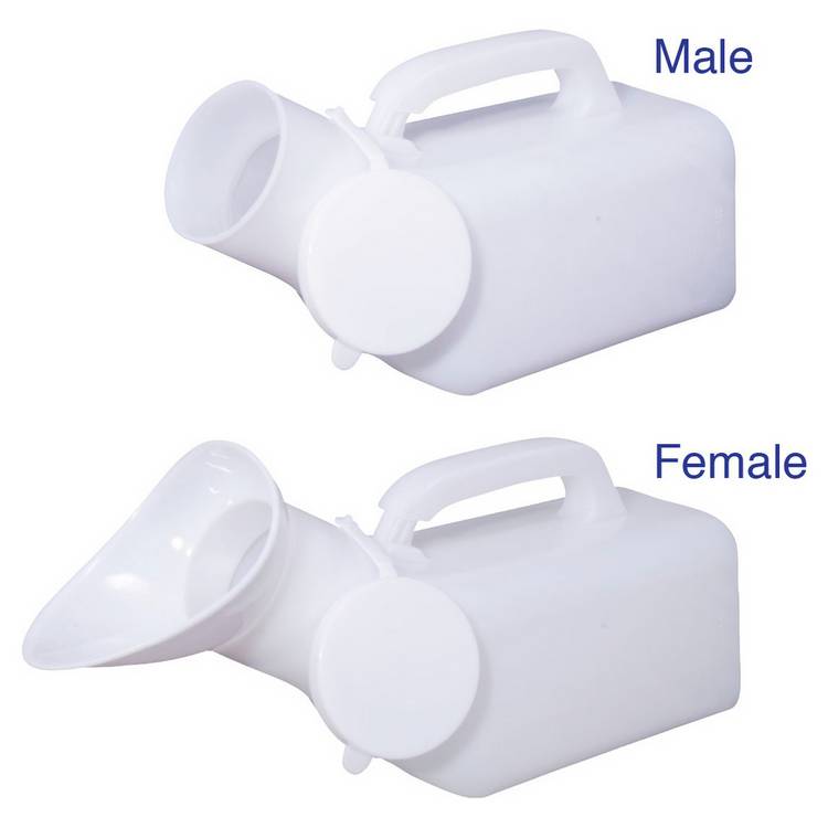 Safe and Sound unisex urinal with secure lid - British product