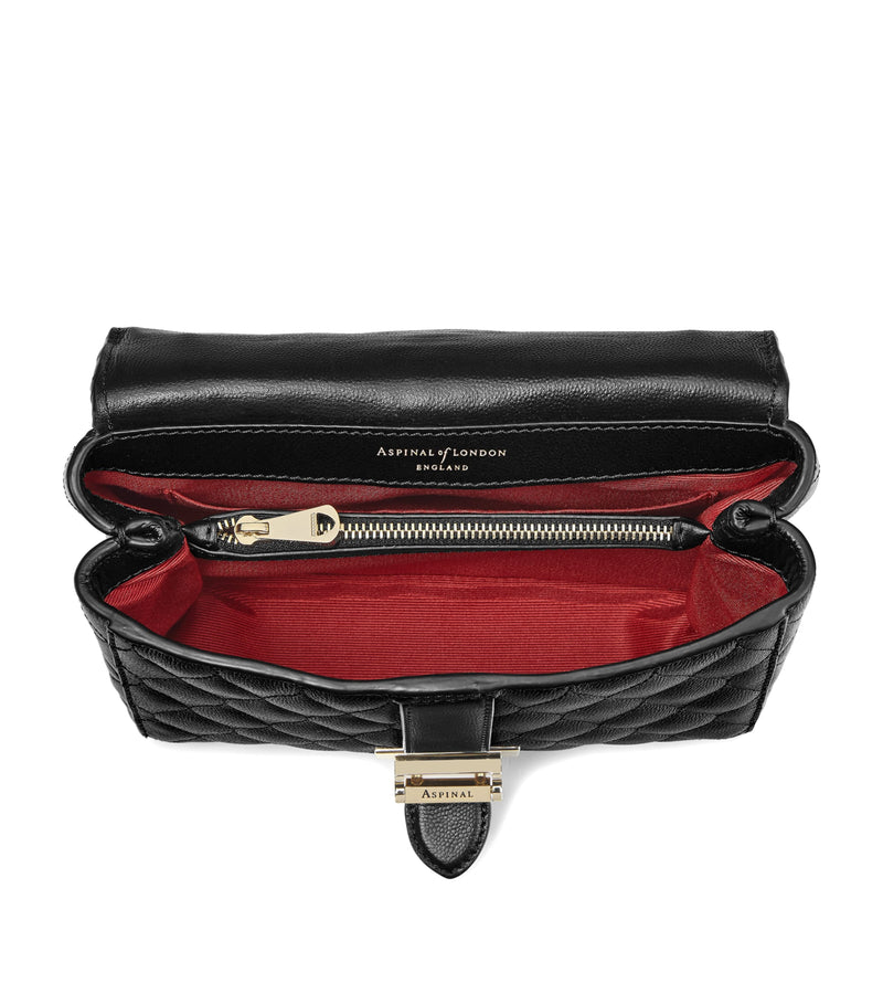 Aspinal of London Lottie small cross-body bag in grained leather, UK version