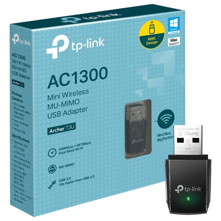 TP-Link Archer T3U AC1300 wireless USB adapter (British brand)