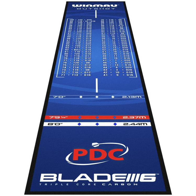 Winmau Easy Checkout Outshot Dart Mat 300x60cm - British product