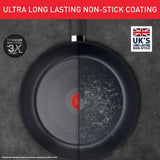 Tefal Titanium Excellence 28cm non-stick wok, imported from the UK