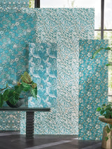 Next Clarke & Clarke William Morris Designs Willow Boughs Teal Blue Wallpaper 10.05m x 52cm- Buy online at McGrocer