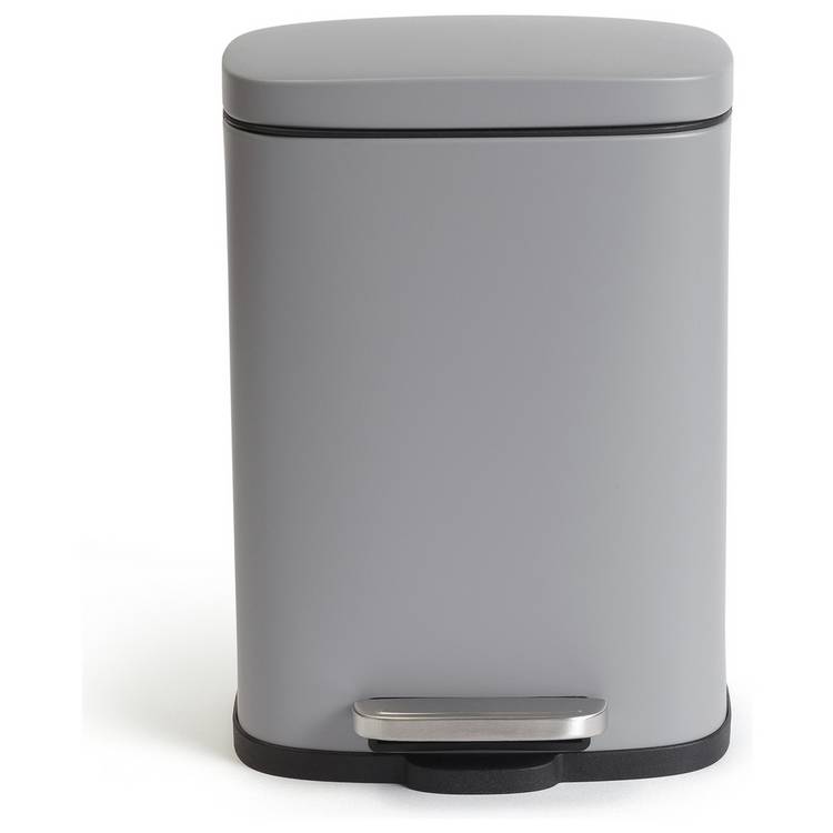 Argos Home grey bathroom bin 5 litre - British product