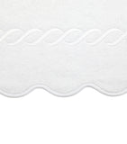 Pratesi cotton bath towel with scalloped edges 75cm x 150cm, imported from the UK