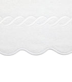 Pratesi cotton bath towel with scalloped edges 75cm x 150cm, imported from the UK