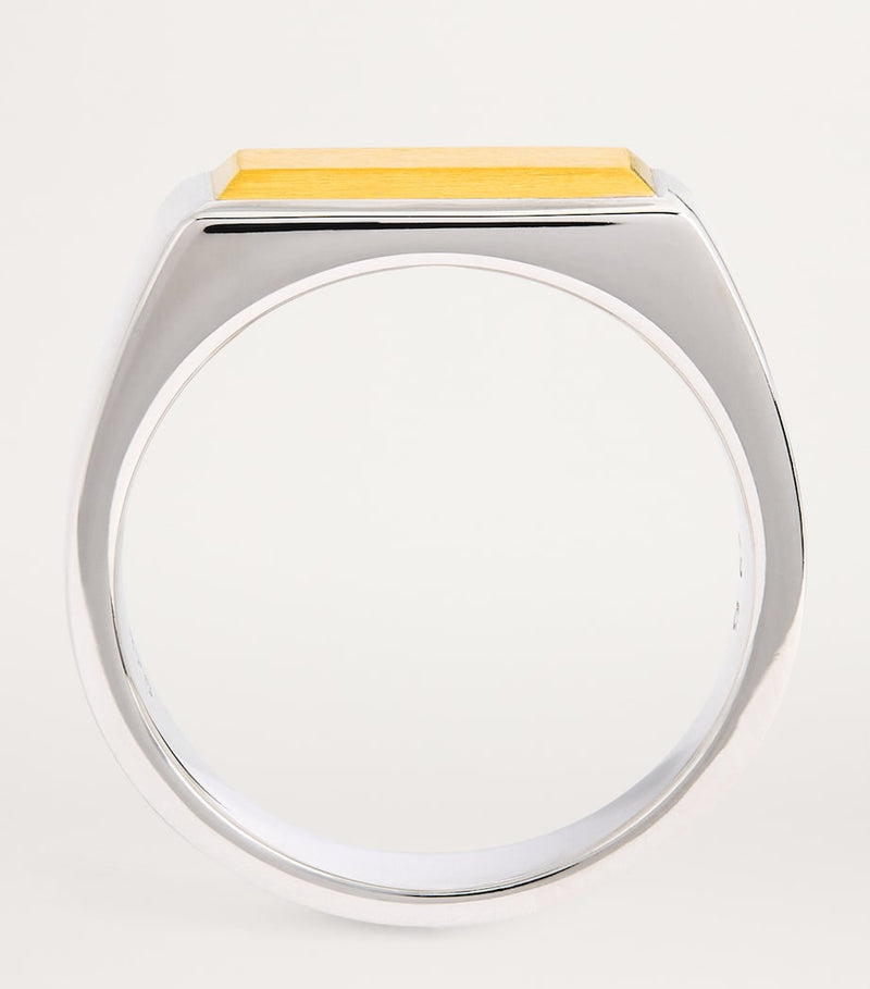 Tom Wood Peaky ring sterling silver yellow gold, UK version