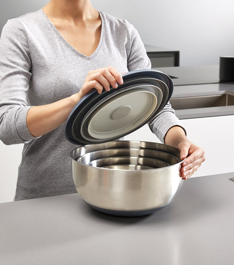 Stainless Steel Mixing Bowl Set with Lids (Set of 4)