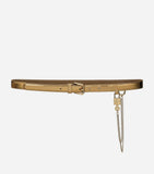 Dolce&Gabbana leather belt with chain padlock key - British product