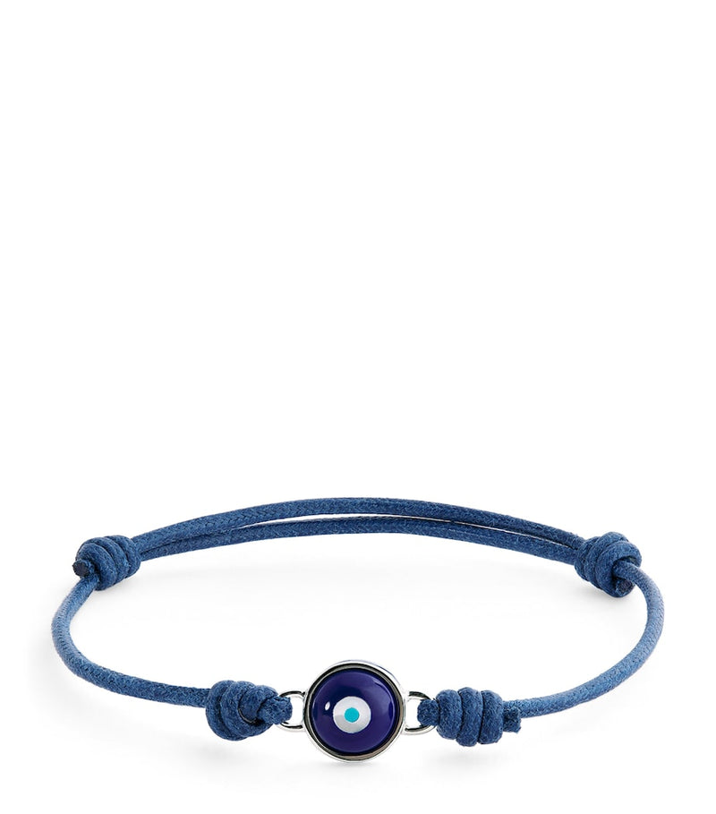 Tateossian Macrame Milos Evil Eye bracelet, imported from the UK