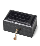 Harrods Leather Croc-Embossed 3-Piece Watch Box- Buy online at McGrocer