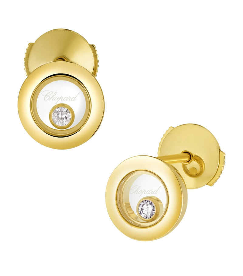 Chopard Happy Diamonds earrings 18kt yellow gold - British product
